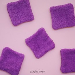 Wielorazowe płatki kosmetyczne + woreczek (purpura)