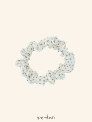 Kremowe kropki- jedwab